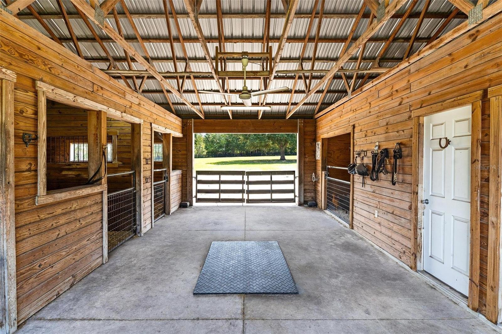 inside view of an open barn